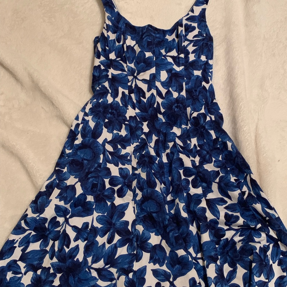 Blue floral dress